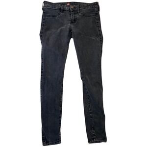 Hollister Women's Super Skinny Jeans Black 3S W28 L29 Denim Pants